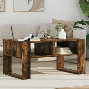 vidaXL Salontafel Gerookt eiken 92 x 53 x 45 cm Bewerkt hout