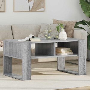vidaXL Salontafel met opslag Grijs Sonoma 92 x 53 x 45 cm Bewerkt hout
