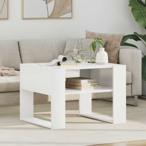 vidaXL Salontafel met opslag Wit 66 x 53 x 45 cm Bewerkt hout