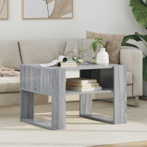 vidaXL Salontafel met opslag Grijs Sonoma 66 x 53 x 45 cm Bewerkt hout