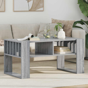 vidaXL Salontafel Grijs Sonoma 92 x 49,5 x 45 cm Bewerkt hout
