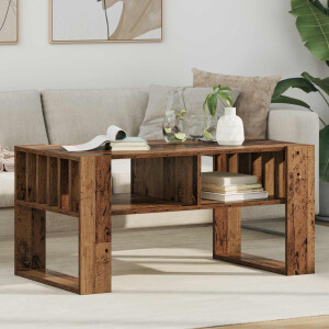 vidaXL Salontafel Oudhout 92 x 49,5 x 45 cm Bewerkt hout