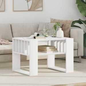 vidaXL Salontafel Wit 66 x 49,5 x 45 cm Bewerkt hout