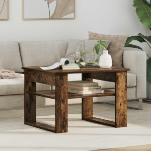 vidaXL Salontafel Gerookt eiken 64 x 54 x 44 cm Bewerkt hout