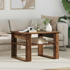 vidaXL Salontafel met opslag Oudhout 64 x 54 x 44 cm Bewerkt hout