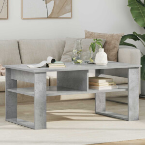 vidaXL Salontafel met opslag Beton Grijs 96 x 54 x 44 cm Bewerkt hout