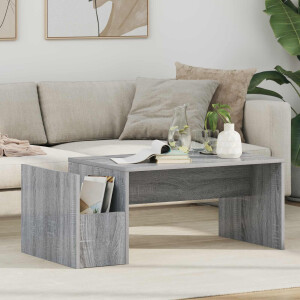 vidaXL Salontafel Grijs Sonoma 90 x 45 x 35 cm Bewerkt hout