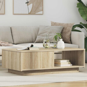 vidaXL Salontafel met lade Sonoma Eiken 95 x 55 x 31 cm Bewerkt hout