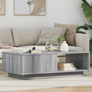 vidaXL Salontafel met lade Grijs Sonoma 95 x 55 x 31 cm Bewerkt hout