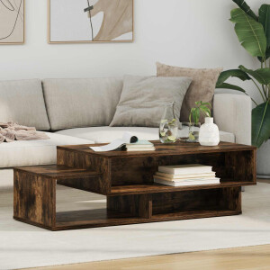 vidaXL Salontafel Gerookt eiken 105 x 50 x 32,5 cm Bewerkt hout