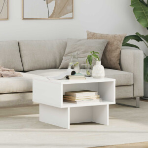 vidaXL Salontafel Wit 48 x 46 x 35 cm Bewerkt hout