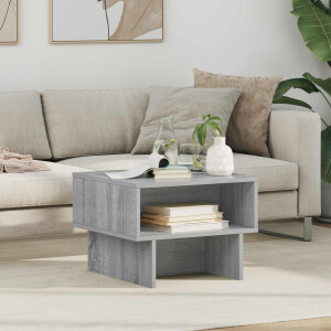 vidaXL Salontafel Grijs Sonoma 48 x 46 x 35 cm Bewerkt hout