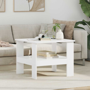 vidaXL Salontafel Wit 57 x 55 x 45 cm Bewerkt hout