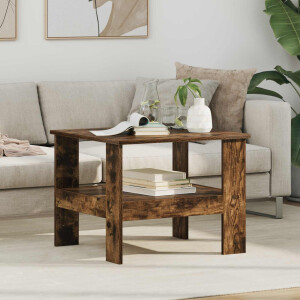 vidaXL Salontafel Gerookt eiken 57 x 55 x 45 cm Bewerkt hout