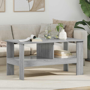 vidaXL Salontafel Grijs Sonoma 90 x 50 x 45 cm Bewerkt hout
