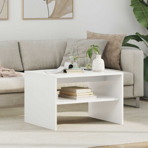 vidaXL Salontafel Wit 60 x 50 x 40 cm Bewerkt hout