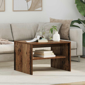 vidaXL Salontafel Oudhout 60 x 50 x 40 cm Bewerkt hout