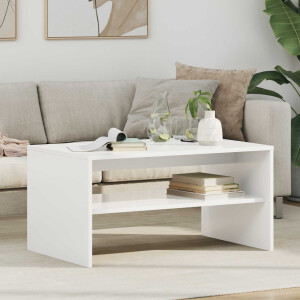 vidaXL Salontafel Wit 80 x 50 x 40 cm Bewerkt hout