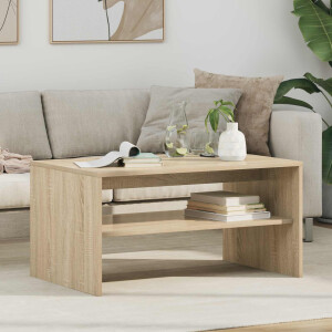vidaXL Salontafel Sonoma Eiken 80 x 50 x 40 cm Bewerkt hout