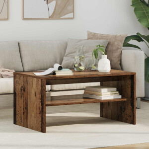 vidaXL Salontafel Oudhout 80 x 50 x 40 cm Bewerkt hout