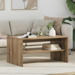 vidaXL Salontafel Artisan Eiken 80 x 50 x 40 cm Bewerkt hout