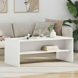 vidaXL Salontafel Wit 100 x 50 x 40 cm Bewerkt hout