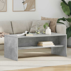 vidaXL Salontafel Beton Grijs 100 x 50 x 40 cm Bewerkt hout