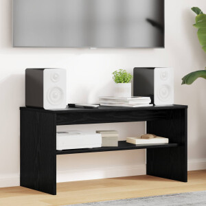 vidaXL TV-kast Zwart Eiken 80 x 35 x 40 cm Bewerkt hout