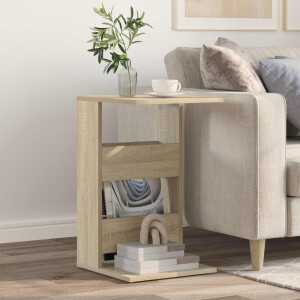 vidaXL Bijzettafel Sonoma Eiken 40 x 35 x 60,5 cm Bewerkt hout