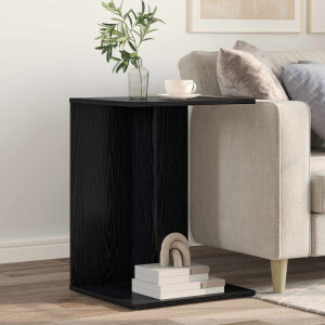vidaXL Bijzettafel Zwart Eiken 45 x 40 x 62,5 cm Bewerkt hout