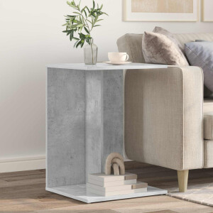 vidaXL Bijzettafel Beton Grijs 45 x 40 x 62,5 cm Bewerkt hout