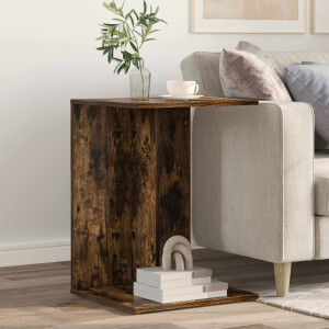 vidaXL Bijzettafel Gerookt eiken 45 x 40 x 62,5 cm Bewerkt hout
