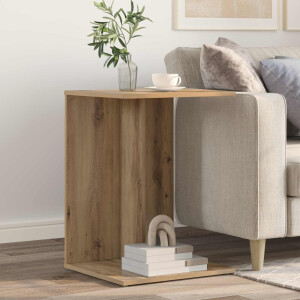 vidaXL Bijzettafel Artisan Eiken 45 x 40 x 62,5 cm Bewerkt hout