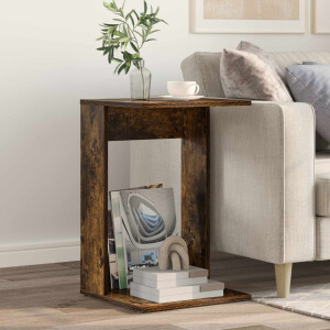 vidaXL Bijzettafel Gerookt eiken 40 x 38 x 62,5 cm Bewerkt hout