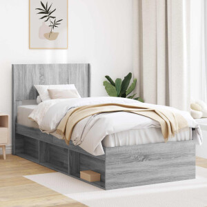 vidaXL Bedframe met opbergruimte en hoofdbord 3 pcs Bewerkt hout