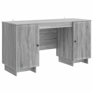 vidaXL Bureau Grijs Sonoma Bewerkt hout 142,5 x 50 x 75 cm