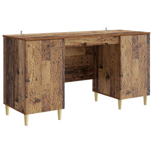 vidaXL Bureau Oud hout Bewerkt hout 142,5 x 50 x 75 cm
