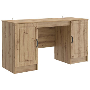 vidaXL Bureau Artisanaal eiken 142,5 x 50 x 75 cm Bewerkt hout