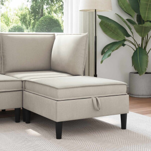 vidaXL Sofa Kruk met Opslag Havermout Fluweel