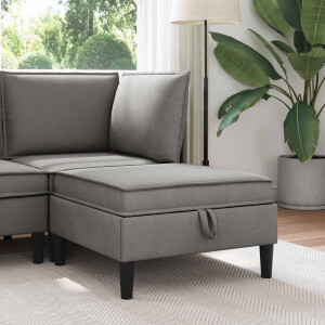 vidaXL Sofa Kruk met Opslag Donkergrijs Fluweel