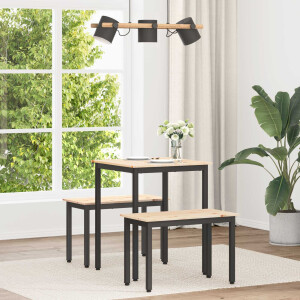 vidaXL Eettafel Naturel 60 x 60 x 75 cm Massief grenenhout