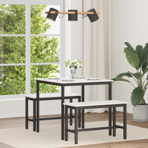 vidaXL Eettafel Wit 80 x 80 x 75 cm Massief grenenhout