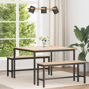 vidaXL Eettafel Naturel 110 x 110 x 75 cm Massief grenenhout