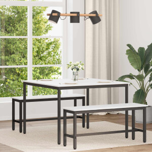 vidaXL Eettafel Wit 110 x 110 x 75 cm Massief grenenhout