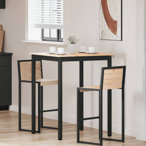 vidaXL Bartafel Naturel 80 x 80 x 105 cm Massief grenenhout
