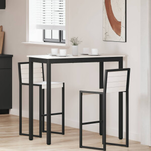 vidaXL Bartafel Wit 110 x 55 x 105 cm Massief grenenhout