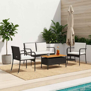 vidaXL Tuin set met kussen staal