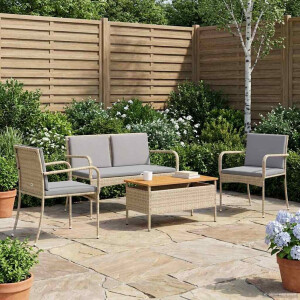 vidaXL Tuin set met kussen staal