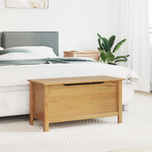 vidaXL Opbergbox HILL Honingbruin 90 x 40 x 45 cm Massief grenenhout