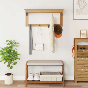 vidaXL Kapstok HILL Honingbruin 90 x 35 x 41.5 cm Massief grenenhout
